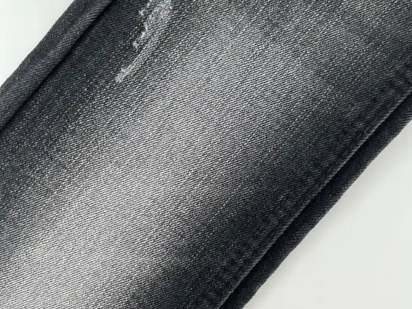 Классический черный винтажный деним 12.7oz с эффектом слаб